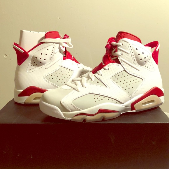 Jordan Other - Air Jordan 6 Retro - white/ gray/ red size 8 men